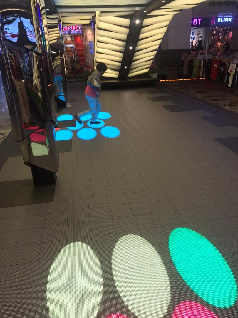 Interactive LED floor in use at Berjaya Times Square